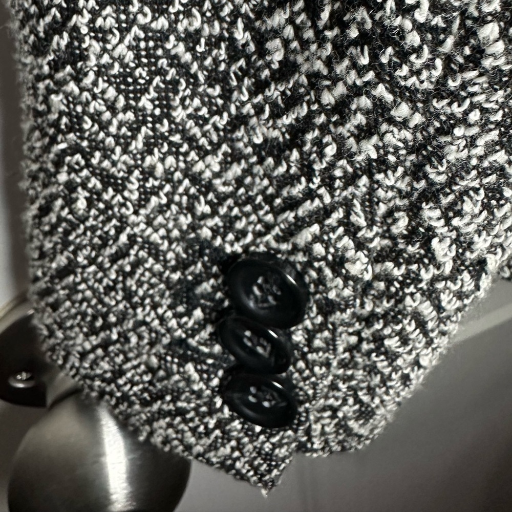 Talbots One Button Blazer Black and White Tweed Jacket - Size S - Picture 10 of 10